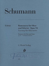 Romances for Oboe (or Violin or Clarinet) and Piano op. 94: version for Clarinet