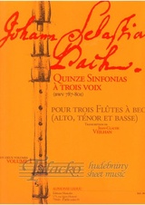 Quinze sinfonias a trois voix (BWV 787-801), volume 1