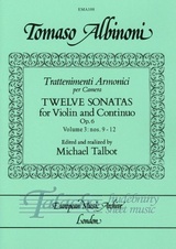 Trattenimenti armonici per camera - Twelve Sonatas (Op. 6 No. 9-12) Volume 3