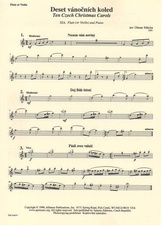 Deset vánočních koled - part příčná flétna /housle