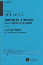 Intégrale de la Musique pour choir a cappella volume 4