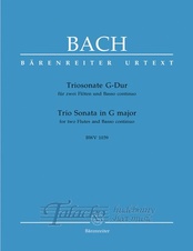 Trio Sonata in G major for two Flutes and Basso continuo BWV 1039