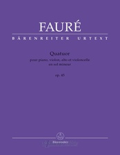 Quatuor pour piano, violon, alto et violoncelle en sol mineur op.45