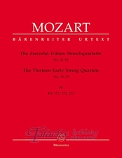 Thirteen Early String Quartets, Volume IV no. 11-13