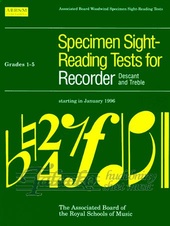 Specimen Sight-Reading Tests for Recorder Gr. 1-5