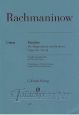 Vocalise op. 34 no. 14 for Voice and Piano