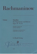 Vocalise op. 34 no. 14 for Voice and Piano