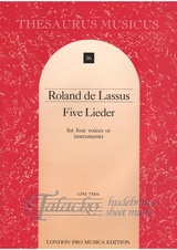 Five Lieder for four voices or instruments